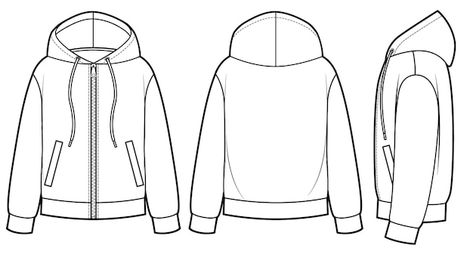 Hoodies Template, About Blank, Best T Shirt Designs, Fashion Design Patterns, Women's Hoodies, Illustration Fashion Design, Vector Template, Baby Design, Sports Jacket