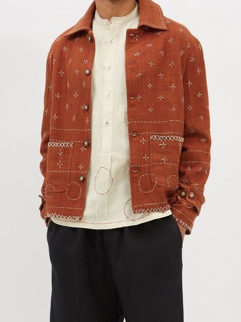 Mens Embroidered Jacket, Men’s Embroidery, Hand Embroidered Jacket, Mens Croquis, Luxury Summer Outfits, Linen Jacket Men, Fashion Sketches Men, Handmade Jacket, Embroidery Men