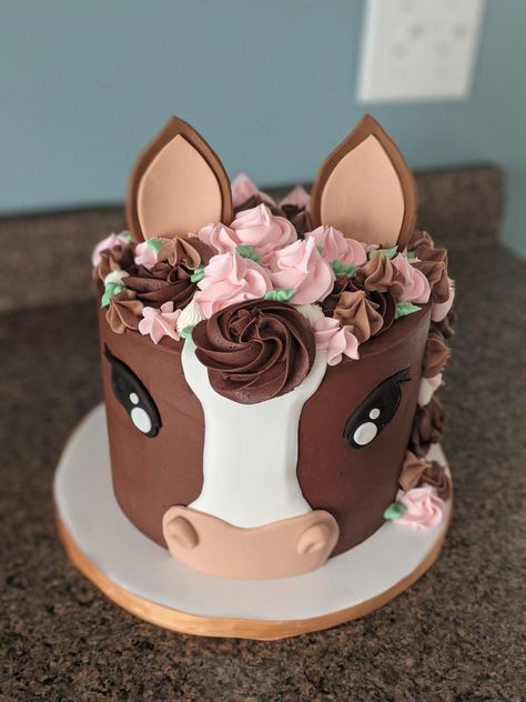 Horse Cakes, Horse Cake Toppers, Horse Birthday Cake, Cowgirl Cakes, Horse Birthday Parties, Pony Cake, Fest Temaer, Farm Cake, Horse Cake