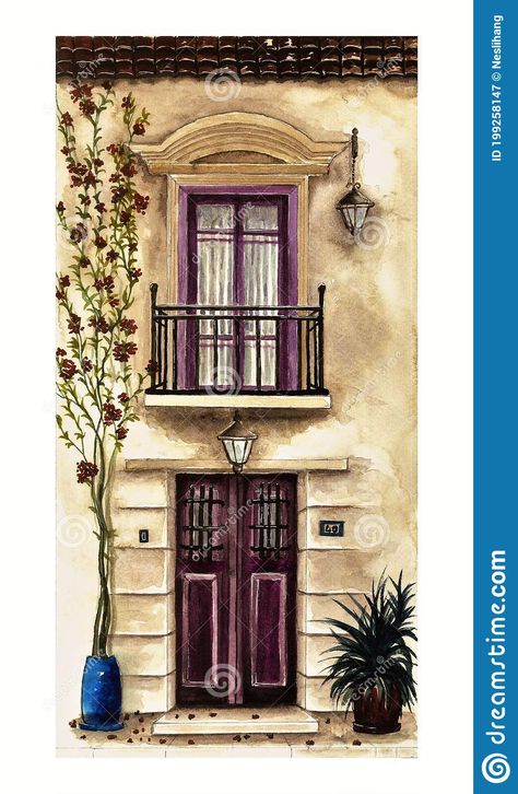 Water Colour House Painting, Poster Colour Painting Artworks, Water Colour Paintings Aesthetic, Indian Architecture Painting, Small Water Colour Painting, Poster Colour Drawing, Watercolour House Painting, Water Colour Painting Watercolour, Watercolor Learning