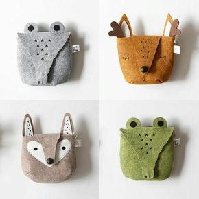 Diy Sy, Sac Diy, Felt Pouch, Animal Bag, Costura Diy, Kids' Bag, Crocodile Bags, Creation Couture, Diy Couture