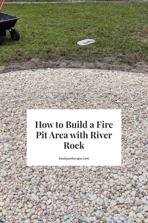 Inexpensive Fire Pit Area, Keyhole Fire Pit Ideas, Rock Outdoor Area, Diy Firepits Backyard How To Build, Outside Fire Pit Area, Fire Pit Ground Ideas, Ground Level Fire Pit, In Ground Fire Pit Diy, How To Build Fire Pit