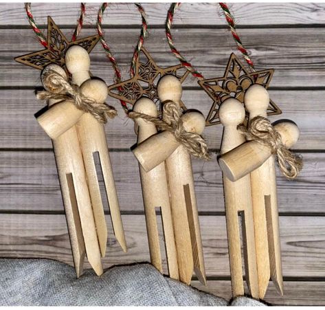 Clothespin Crafts Christmas, Baby Jesus Ornament, Ornament Exchange, Ornament Design, Nativity Ornaments, Family Christmas Ornaments, Clothes Pin Crafts, Idaho Falls, Handmade Christmas Decorations