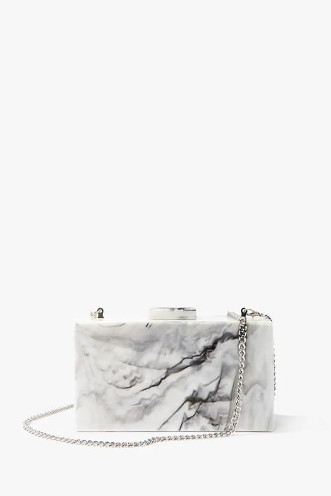 Marble Acrylic Clutch Bag | Forever 21 Marble Bag, Essential Oil Roller Balls, Acrylic Clutch, Essential Oil Roller, Faux Suede Jacket, Box Clutch, Spot Popping, Chain Mail, Boots Fall