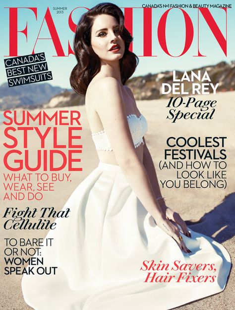 Lana Del Rey on the cover of FASHION Magazine, Summer 2013 Read the story here: http://www.fashionmagazine.com/blogs/fashion/2013/05/08/fashion-magazine-summer-2013-cover-lana-del-rey/ Magazine Front Cover, Festival Guide, Canada Fashion, Fashion Magazine Cover, Women Skin, Fashion Cover, Best Swimsuits, Vogue Covers, Lana Del Ray