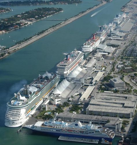 miami-cruise-port-terminals Best Cruise Ships, Cruise Liner, Bigger Boat, Boats Luxury, Best Cruise, Luxury Cruise, Cruise Port, Shore Excursions, Sailing Yacht