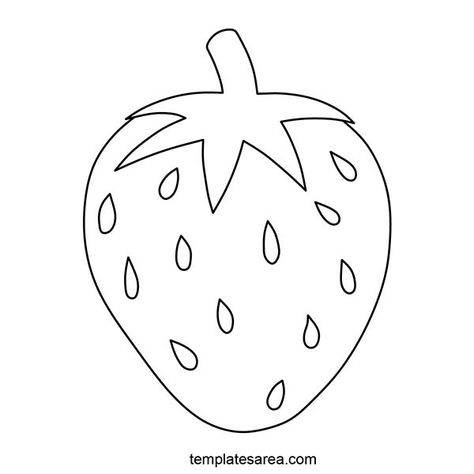 Free Printable Strawberry Line Art Template for Crafts Printable Strawberry Template, Strawberry Line Drawing, Strawberry Stencil, Strawberry Embroidery Pattern, Strawberry Line Art, Strawberry Outline, Strawberry Template, Fruit Template, Line Art Template