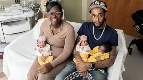 Mom of twins gives birth to triplets Newborn Triplets, Mom Of Twins, Twin Pregnancy, Identical Twins, Third Baby, Twin Mom, After Giving Birth, Twin Boys, How To Have Twins