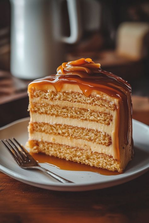 Indulge in the rich, buttery flavor of our Butterscotch Cake topped with velvety caramel icing! Perfect for any occasion—pin this irresistible recipe and bake up some sweetness today! Butterscotch Cake, Caramel Icing, Creamy Pudding, Decadent Cakes, Classic Cookies, Desserts Recipes, Cake Toppings, No Bake Desserts, Dessert Recipes Easy