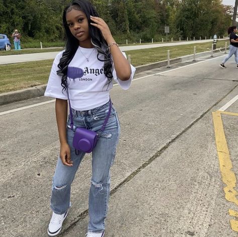 Dark Iris Jordan 3 Outfit Women, Green Glow 3s Outfit, Jordan 3 Iris Outfit, Purple 3s Outfit, Dark Iris Jordan 3 Outfit, Black Dunks Outfit, Jordan 3 Outfit, Bday Fits, Fashion School Outfits