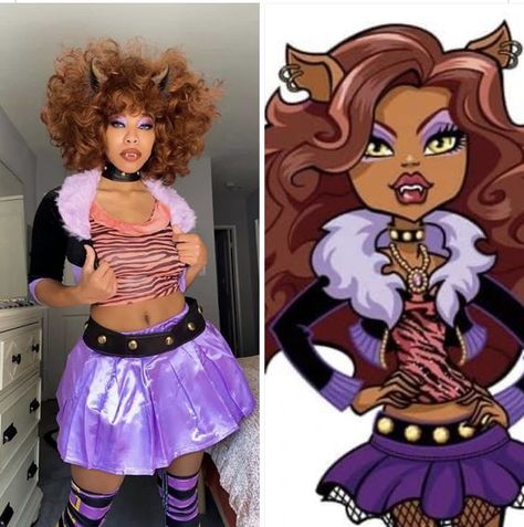 Clawdeen Cosplay, Costumes For Black Women, Monster High Halloween Costumes, Monster High Halloween, Monster High Cosplay, Monster High Costume, Hot Halloween Outfits, Pretty Halloween Costumes, Holloween Costume