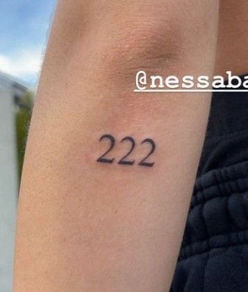 222 Angel Number Tattoo, Angel Number Tattoo, 222 Angel Number, Be Brave Tattoo, Basic Tattoos, Z Tattoo, Hidden Tattoos, Number Tattoo, Number Tattoos