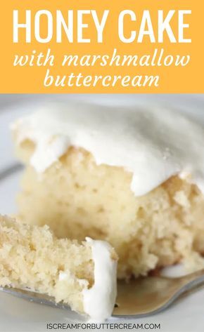 Recipes Using Creamed Honey, Cake Sweetened With Honey, I Scream For Buttercream, Recipes Using Honey, Russian Honey Cake, Honey Dessert, Honey Cake Recipe, Marshmallow Buttercream, Rich Cake