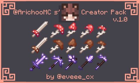 Minecraft Banner Aesthetic, Minecraft Mods Aesthetic Java, Cute Minecraft Mods For Bedrock, Minecraft Mods For Bedrock, Minecraft Fairy Skin, Minecraft Mushroom Banner, Mushroom Banner Minecraft, Minecraft Mods Aesthetic, Cottagecore Pixel Art