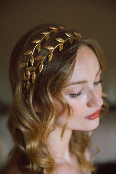 Rose Gold Headpiece, Gold Leaf Crown, Leaf Headband, Leaf Headpiece, Leaf Crown, Bobby Pin Hairstyles, Laurel Leaf, Crown Wedding, Bridal Hair Vine