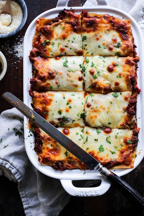 Spinach and Beef Lasagna — My Diary of Us Spinach And Meat Lasagna, Ground Beef And Spinach, Beef Lasagna Recipe, Lasagna With Ricotta, Lasagna Recipe With Ricotta, Sausage Lasagna, Beef Lasagna, Meat Lasagna, Easy Lasagna Recipe