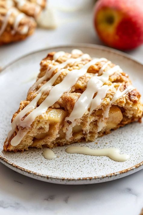 Tender apple cinnamon scones are lightly spiced and full of the fresh, crisp flavor of apples, perfect for cozy mornings or a sweet afternoon treat. Apple Pie Scones, Apple Cinnamon Scones Recipe, Apple Cinnamon Scones, Cinnamon Scones Recipe, Smothered Pork Chops Recipe, Apple Scones, Cinnamon Scones, Scone Recipes, Smothered Pork