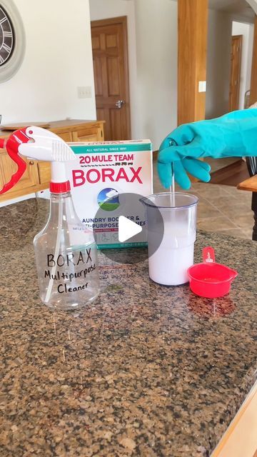 20 Mule Team Borax™ on Instagram: "Watch how quickly our #BoraxPartner refreshes their home! 20 Mule Team Borax® makes cleaning easy and effective.   Follow these steps to always have this all-natural, multipurpose cleaner on hand:  1. Dilute a ½ cup of Borax into 12 ounces of warm water until no clumps remain.  2. Pour the mixture to a squirt bottle for application and shake until dissolved.  Have you used Borax to make your own multi-purpose cleaner?  #Borax  #BoraxPartner  #BoraxHacks  #CleanWithBorax  #LaundryHacks  #LaundryBooster" Wall Cleaner Recipe, Natural Odor Absorber, Borax Uses, Borax Cleaning, Odor Absorber, Laundry Booster, Homemade Air Freshener, Bathroom Smells, Natural Insect Repellant