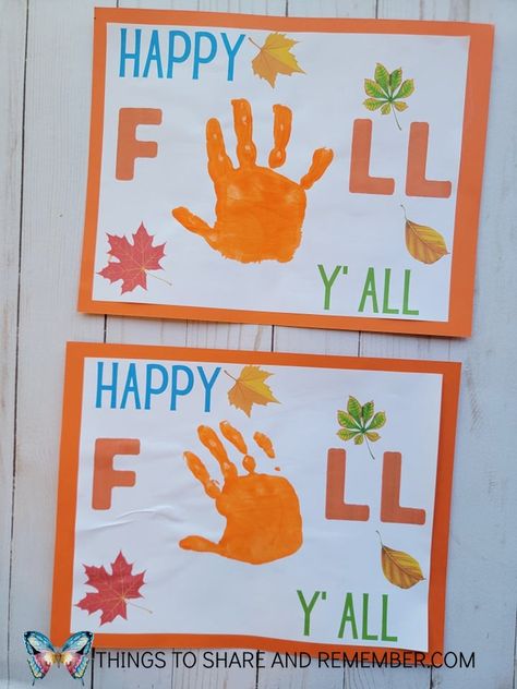 Handprint Fall Leaves, Leaf Craft For Toddlers, Hand Print Leaves, Leaf Crafts Preschool, Canvas Boho Art, Halloween Paintings On Canvas, Preschool Readiness, Fall Handprint Crafts, Leaves Craft