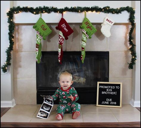 2nd Child Announcement, Pregnancy Announcement With Sibling, Baby Announcement Big Brother, Second Pregnancy Announcement, Christmas Card Pregnancy Announcement, Sibling Pregnancy Announcement, Holiday Baby Announcement, 2nd Pregnancy Announcements, Baby 2 Announcement