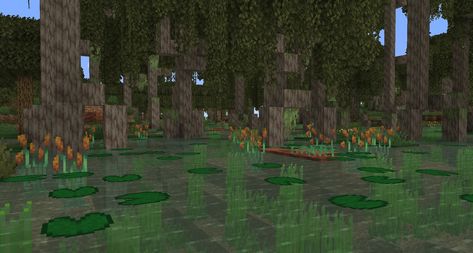 Minecraft Texturing, Minecraft Swamp, Better Minecraft, Minecraft Biome, Minecraft Cool Ideas, Minecraft Aesthetics, Minecraft Update, Minecraft Cool, Mc Mods