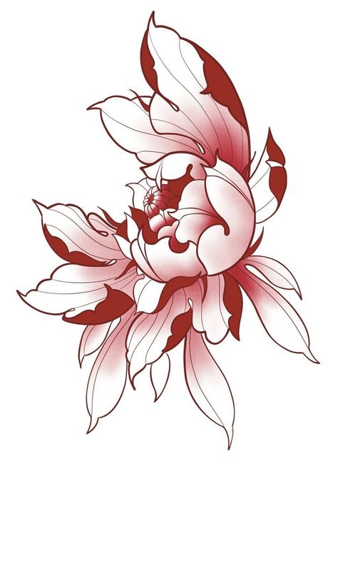 Japanese Peony Tattoo, Tattoo Japonais, Word Tattoo Ideas, Japanese Flower Tattoo, Rose Flower Tattoos, Japan Flower, Word Tattoo, Japan Tattoo Design, Peonies Tattoo