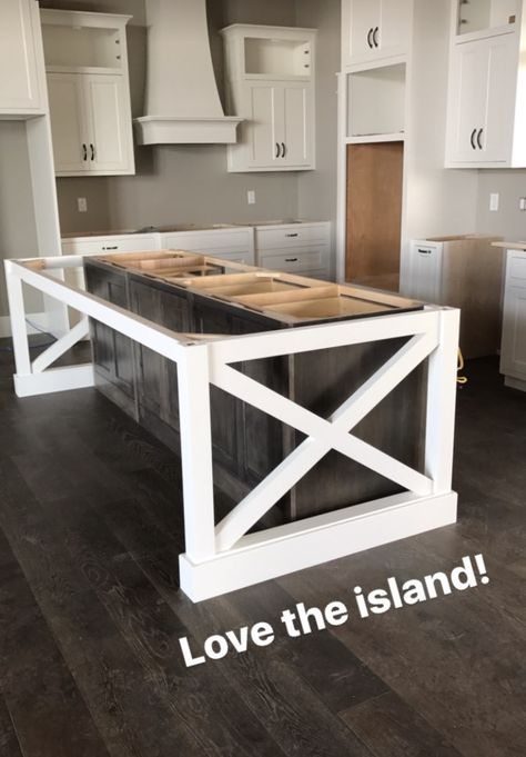 Kitchen Island And Bar Ideas, Kitchen Islands Diy Plans, End Of Island Shelves, Kitchen Island Edges, Island Cabinets Ideas, Large Kitchen Island Plans, Bathroom Vanity Into Kitchen Island, 4 X 7 Kitchen Island, Diy Kitchen Island With Sink And Dishwasher