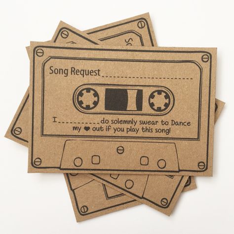 Cool song request cards for weddings Song Request Cards, Wedding Song Request, Music Themed Wedding, Song Request, Wedding Song, Wedding Activities, Retro Games, Wedding 2025, Future Wedding Plans