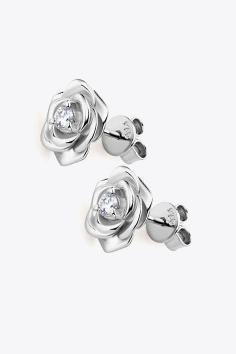 Discover elegance with LOVCIA Adored Moissanite Flower 925 Sterling Silver Earrings in Sterling Silver at LOVCIA. ✨ Perfect for every occasion. Shop now at https://lovcia.com/products/lovcia-adored-moissanite-flower-925-sterling-silver-earrings-ltr24100100848620733 . Explore more at https://lovcia.com . #Bestseller #Lovcia #LovciaJewelry #SterlingSilverEarrings #FashionEarrings #Earrings #EarringsForWomen #Women'sEarrings #EarringsForGirls #EarringsStyle #StylishEarrings #TrendyEarrings #Gift... Silver Rose Earrings, Flower Earrings Studs, Flower Studs, Rose Earrings, Silver Earring, Girls Jewelry, Rose Gold Earrings, 925 Sterling Silver Earrings, Silver Rose Gold