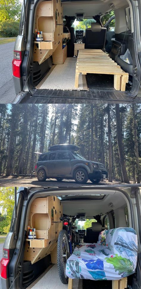 Stealth Van Life, Mini Van Camper, Honda Pilot Camping, Honda Pilot Camper Conversion, Honda Element Camper Conversion, Honda Odyssey Camper Conversion, Honda Fit Camper, Honda Pilot Camping Conversion, Honda Element Mods