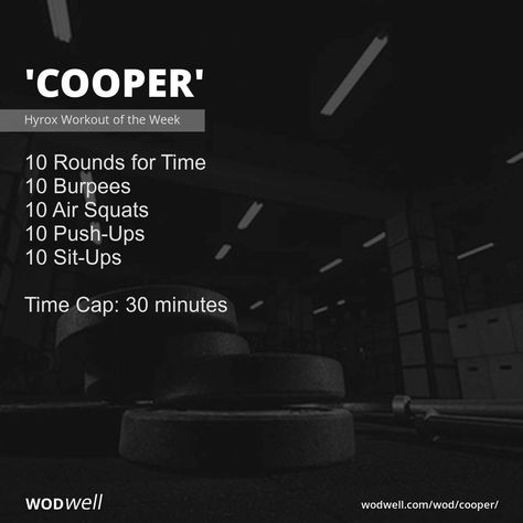 Find a manageable pace that you can maintain for the entire 10 rounds. Experienced athletes should be able to finish this #bodyweight #gymnastics workout in <15 minutes. Scaling Options Intermediate 8 Rounds for Time 10 Burpees 10 Air Squats 10 Push-Ups 10 Sit-Ups Beginner 5 Rounds for Time 10 Burpees 10 Air Squats 10 Push-Ups 10 Sit-Ups This workout was designed by Hyrox and posted as one of their “Workouts of the Week.” Wods Crossfit, Crossfit Workouts Wod, 30 Min Workout, Crossfit Workouts At Home, Amrap Workout, Crossfit At Home, Fitness Event, Wod Workout, Air Squats