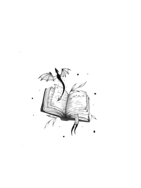 Tattoo Open Book, Small Bookish Tattoo Ideas, Book And Dragon Tattoo Ideas, Book Ankle Tattoo, Suriel Tea Tattoo, Small Book Tattoo Ideas, Come What May Tattoo, Book Dragon Tattoo, Reader Tattoo Ideas