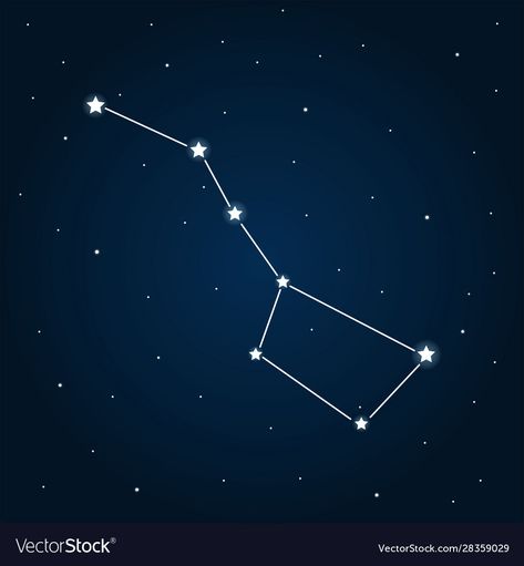 Small Big Dipper Tattoo, The Big Dipper, Big Dipper Tattoo Ideas, Big Dipper Drawing, Big Dipper Painting, Big Dipper Constellation, Dipper Constellation, Nasa Art, Constellation Art