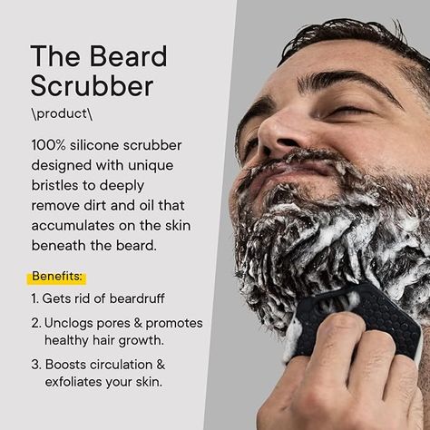 Amazon.com : Tooletries - Beard Scrubber - Silicone Facial Hair Exfoliator & Brush - Deep Cleans, Unclogs Pores, Promotes Hair Growth, & Removes Beardruff - Soft-Touch Shower & Bathroom Accessory - Charcoal : Beauty & Personal Care Beard Facial, Beard Accessories, Exfoliate Scalp, Face Scrubber, Exfoliating Brush, Shaving Accessories, Beard Brush, Beard Wash, New Hair Growth