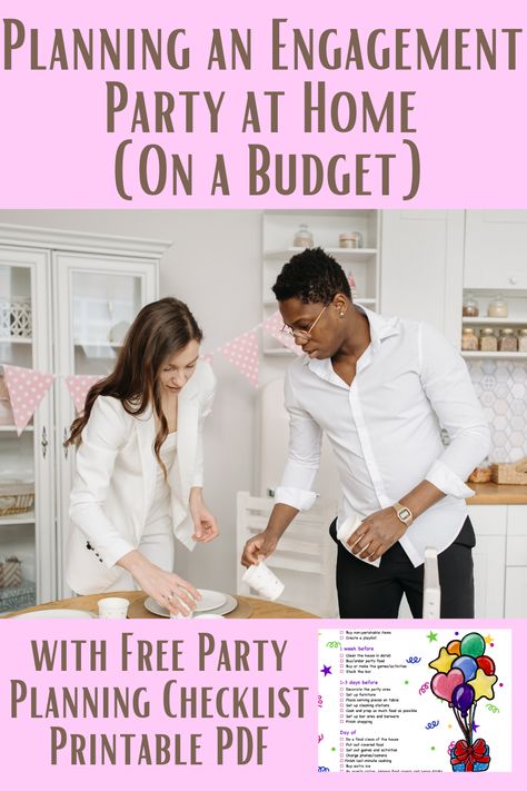 An engagement is a joyous occasion that marks the beginning of a beautiful journey. Celebrating this special milestone doesn’t have to break the bank. With a bit of creativity and thoughtful planning, you can host a memorable engagement party at home that your friends and family will cherish forever. In this blog post, we’ll share some budget-friendly tips and ideas to help you create the perfect celebration without overspending. Engagement Party Ideas On A Budget, Engagement Party At Home, Engagement Party Planning, Home On A Budget, Party At Home, Planning Checklist, Engagement Party, Party Planning, On A Budget