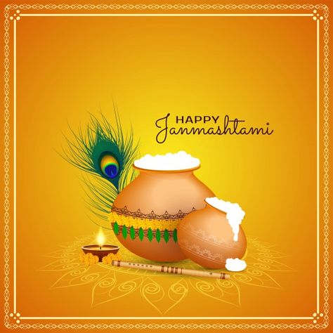 Stylish happy janmashtami festival backg... | Premium Vector #Freepik #vector #background #flower #abstract #celebration Janmashtami Wallpapers, Happy Birthday Krishna, Happy Janmashtami Image, Janmashtami Photos, Janmashtami Images, Janmashtami Wishes, Happy Janmashtami, Festival Background, Divine Grace