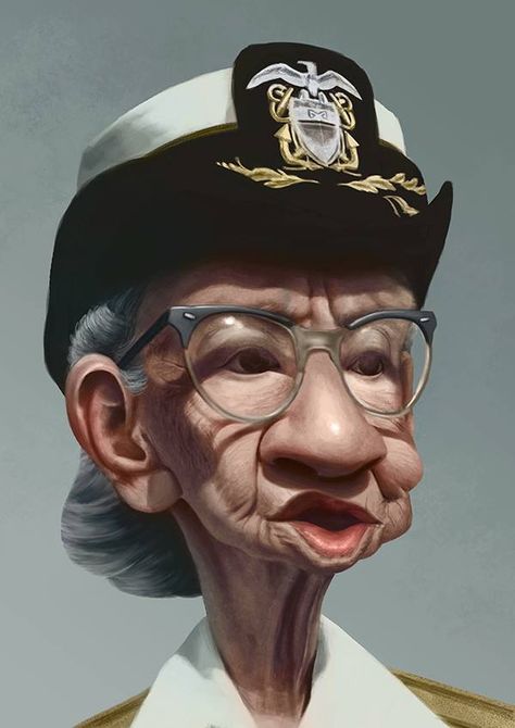 Misfitopia: Grace Hopper by Zinph Old Lady Cartoon, Grace Hopper, Rear Admiral, Entertainment, Media, Film