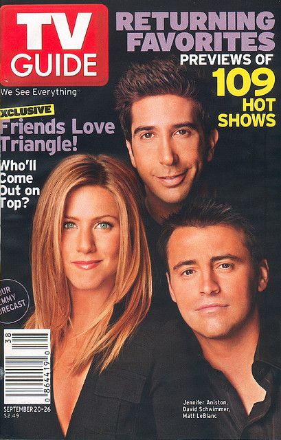 TV Guide Covers Gallery | TV Guide #2634   Friends 1990s Nostalgia, 90s Tv Shows, Jen Aniston, Matt Leblanc, Justin Theroux, David Schwimmer, 90s Tv, 2000s Nostalgia, Love Triangle