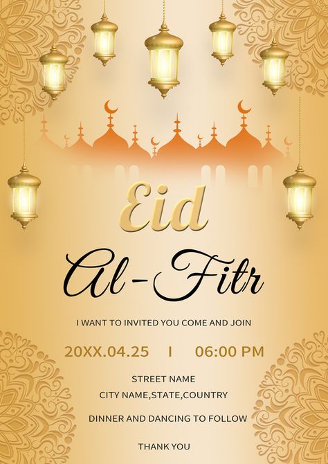 Eid Al-Fitr Golden Classical Invitation#pikbest#Templates#Business card Eid Invitation Card Template, Eid Invitation Card, Eid Card Template, Eid Invitation, Eid Al-adha Design, Emo Designs, Identity Card Design, Muslim Eid, Eid Card Designs