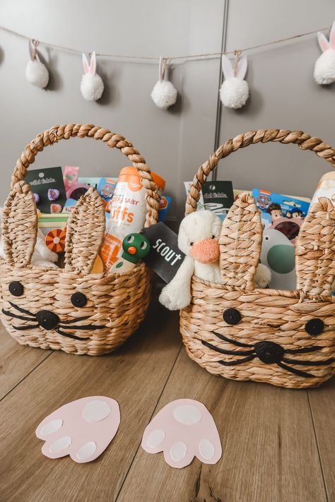 Simple Easter Baskets, Homemade Easter Baskets, Creative Easter Baskets, Boys Easter Basket, Baby Easter Basket, Candy Easter Basket, Girls Easter Basket, Easter Baskets For Toddlers, Holiday Baskets