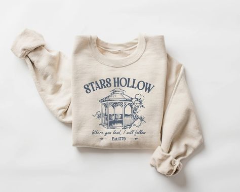 Stars Hollow Sweatshirt or Hoodie, Stars Hollow Where You Lead I Will Follow Shirt, Vintage Style Lukes Diner Sweatshirt - Etsy Lukes Diner, Stars Hollow, Mom Tees, Fleece Sweatshirt, Fall Sweaters, Women's Casual, Long Sleeve Sweatshirts, Sleeve Cotton, Maternity Bag