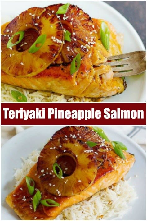 Teriyaki Pineapple, Salmon Recipe Pan, Pineapple Salmon, Caramelized Pineapple, Recipes Using Rotisserie Chicken, Best Salmon Recipe, Salmon Recipes Pan Seared, Salmon Recipes Baked Healthy, Seafood Recipe