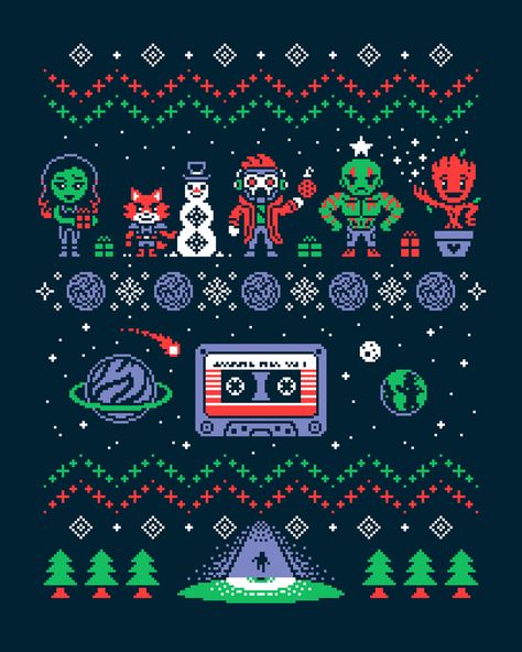 Geeky 'Guardians of the Galaxy', 'Star Wars', and 'Dr. Who' Sweatshirt Designs Inspired by Ugly Christmas Sweaters Couple Christmas, Star Wars Sweatshirt, 12 December, Xmas Sweater, Winter Wallpaper, Marvel Wallpaper, Guardians Of The Galaxy, Christmas Wallpaper, The Galaxy