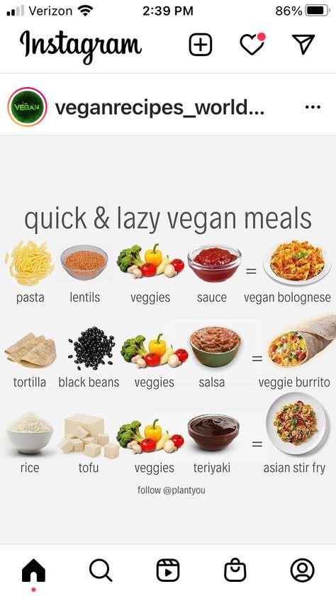 Lazy Vegan Meals, Vegan Teacher, Banana Bread Vegan, Vegan Food List, Lazy Vegan, Cheese Vegan, Quick Vegan Meals, Vegan Grocery, Plant Based Diet Recipes