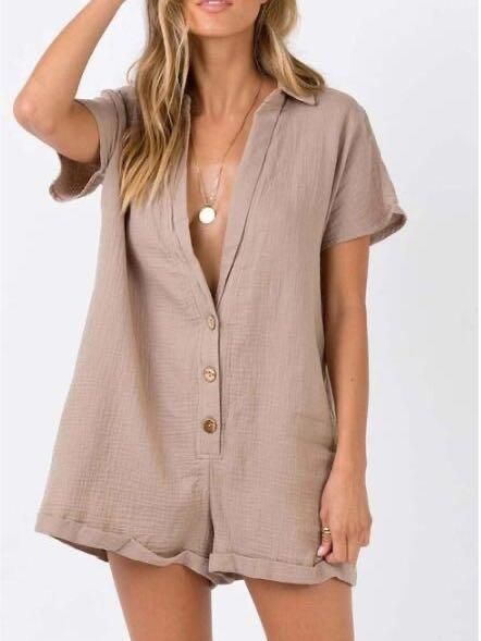 8c01a75941549a705cf7275e41b21f0ddesc49781103ri Womens Summer Jumpsuits, Suit Jumpsuit, Loose Jumpsuit, Casual Rompers, Linen Casual, Playsuit, Short Outfits, Jumpsuits For Women, Chic Style