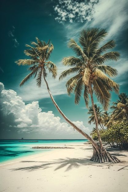 Colors With Gray, Beach Coconut Tree, Palm Tree Images, Tropical Lagoon, Beach Trees, Gray Tiles, Gray Solid Color, Beach With Palm Trees, Tropical Landscapes