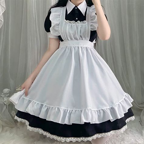 Kawaii Sweet Ruffled Maid Lolita Dress Experience elegance and cuteness with our Kawaii Sweet Ruffled Maid Lolita Dress. The ruffled design and maid-inspired style will make you stand out in any event. Embrace your inner sweetness and charm with this unique and playful dress. Size Info. XS: Bust 80 cm. Waist 64 cm S: Bust 84 cm. Waist 68 cm M: Bust 88 cm. Waist 72 cm L: Bust 92 cm. Waist 76 cm XL: Bust 94 cm. Waist 80 cm 2XL: Bust 100 cm. Waist 84 cm All measurements are approximate and can vary slightly. Please check size info. before order.