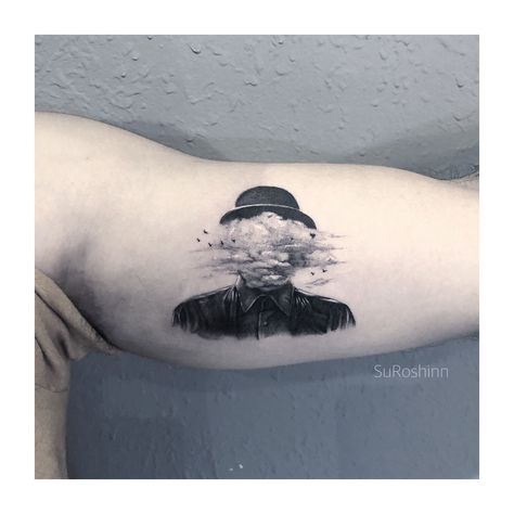 All Black Tattoos, Surreal Tattoo, Cloud Tattoo, Fire Tattoo, Creepy Tattoos, Tattoo Artwork, Small Tattoos For Guys, Black Ink Tattoos, Abstract Tattoo