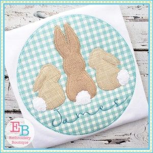 Boy Bunny With Bowtie Applique Easter Bunny Applique Design - Etsy New Zealand Easter Applique Designs, Circle Applique, Toddler Boy Easter, Easter Applique, Easter Photoshoot, Easter Shirts For Boys, Machine Applique Designs, Easter Shirts, Embroidery Boutique