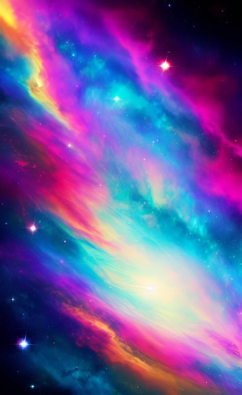 Crystal Print, Galaxy Colors, Galaxies Wallpaper, Iphone Wallpaper Landscape, New Retro Wave, Cool Backgrounds Wallpapers, Colorful Space, Rainbow Wallpaper, Space Pictures